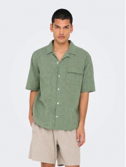 ONLY & SONS T-shirt skjorte i Grøn til herre