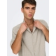 ONLY & SONS Beige T-shirt skjorte til herre