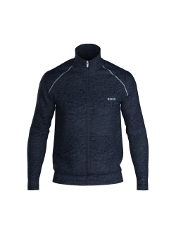 BOSS Open Blue Sweatjakke i Stretch Bomuld til herre