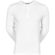 JBS hvid langærmet Grandad T-shirt til herre – aktive størrelser XL, 2XL og 3XL