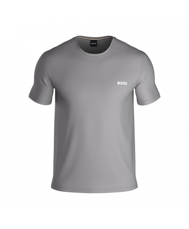 BOSS Mix&Match T-shirt i Lys Grå i Stretch Bomuld