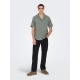 ONLY & SONS T-shirt skjorte i Castor Grey til herre