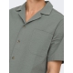 ONLY & SONS T-shirt skjorte i Castor Grey til herre