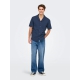 ONLY & SONS T-shirt skjorte i Navy Blazer til herre