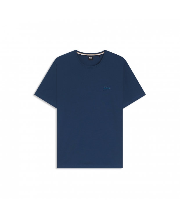 BOSS Mix&Match T-shirt i Open Blue 480 i Stretch Bomuld