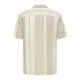 ONLY & SONS T-shirt skjorte i Vintage Khaki med striber til herre