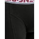 Jack & Jones 3pak trunks i mørke nuancer med farvet elastik til herre