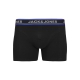 Jack & Jones 3pak trunks i forskellige farver med farvet elastik til herre