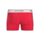 Jack & Jones 3pak trunks i rød, sort og blå med farvet elastik til herre