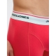 Jack & Jones 3pak trunks i rød, sort og blå med farvet elastik til herre