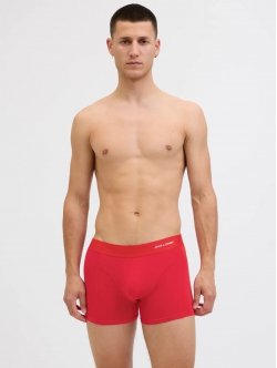 Jack & Jones 3pak trunks i rød, sort og blå til herre