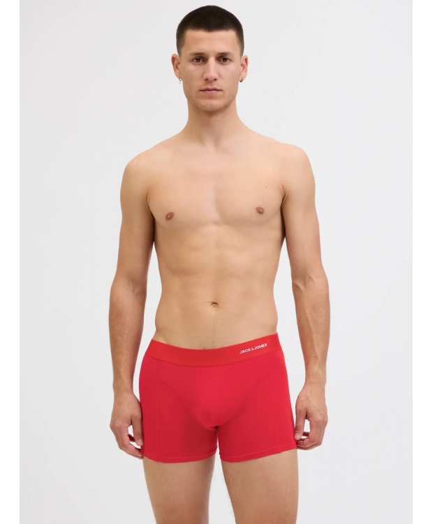 Jack & Jones 3pak trunks i rød, sort og blå til herre