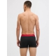 Jack & Jones 3pak trunks i sort med farvet bånd til herre