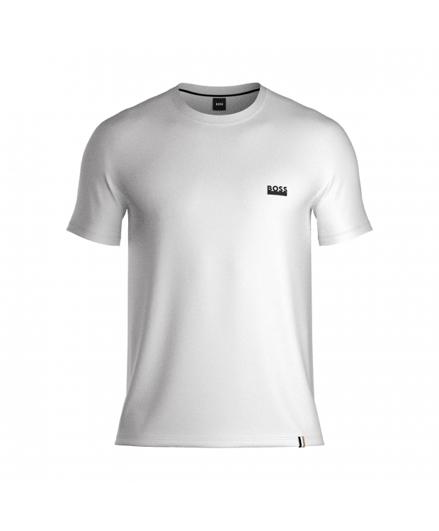 BOSS T-shirt i hvid med logo til herre