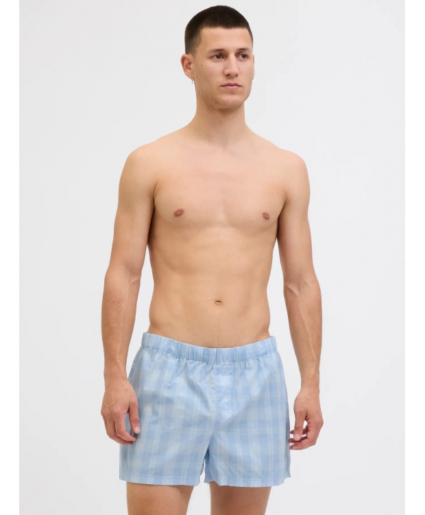 Jack & Jones 3pak loose fit boksershorts i lyseblå nuancer til herre
