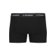 Jack & Jones 3pak trunks i sort med farvet elastik til herre