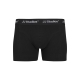 Jack & Jones 3pak trunks i sort med farvet elastik til herre
