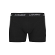 Jack & Jones 3pak trunks i sort med farvet elastik til herre