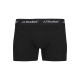 Jack & Jones 3pak trunks i sort med farvet elastik til herre