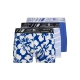 Jack & Jones 3pak trunks i blå nuancer med print til herre