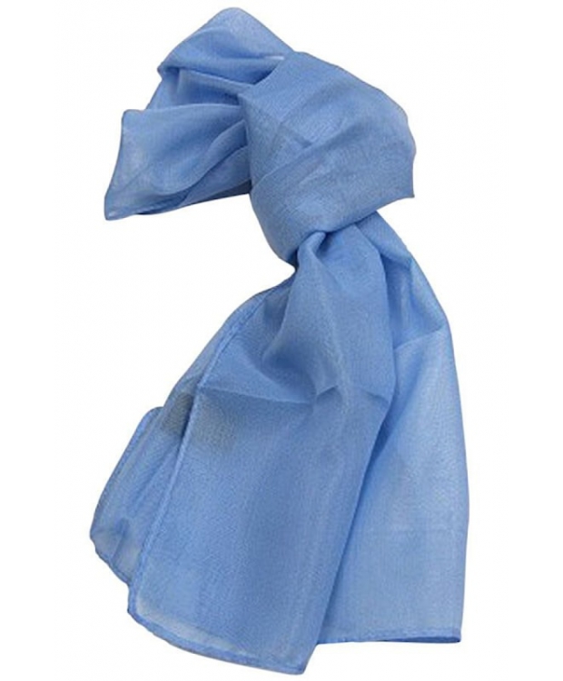 Connexion Tie chiffon tørklæde i lyseblå til kvinder