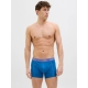 Jack & Jones 3pak trunks i blå nuancer med mønstret elastik til herre