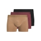 Jack & Jones 3pak boksershorts/trunks i brun, rød og sort til herre