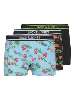 Jack & Jones 3pak trunks i multifarvet med print til herre