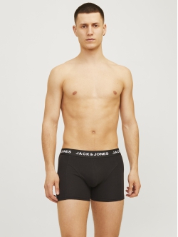 Jack & Jones 3pak trunks i blå og sort med print til herre