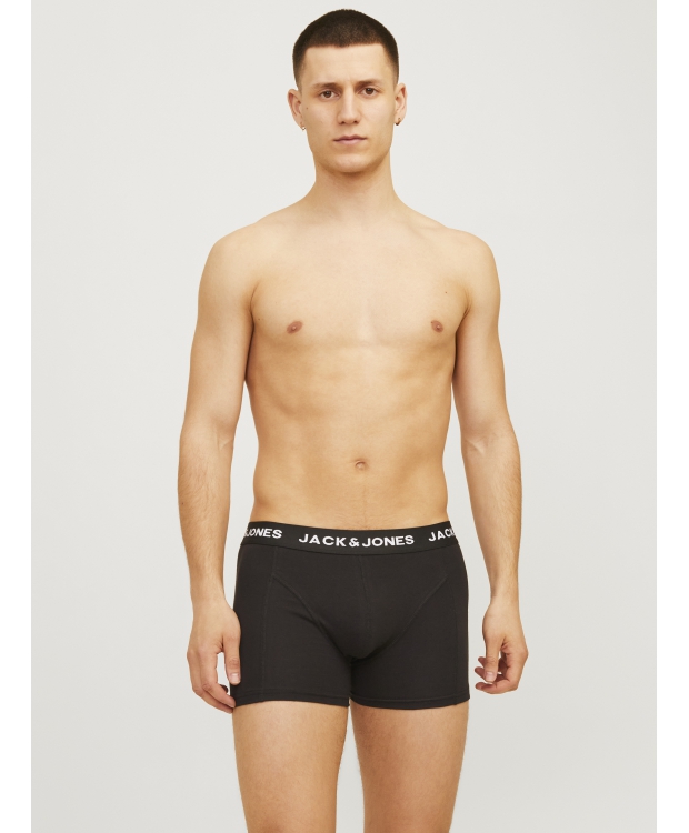 Jack & Jones 3pak trunks i blå og sort med print til herre
