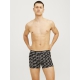 Jack & Jones 3pak trunks i blå og sort med print til herre