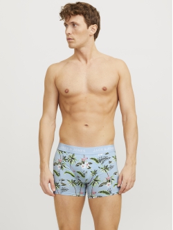 Jack & Jones 3pak trunks i blå med print til herre