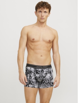Jack & Jones 3pak trunks i mørke farver med print til herre