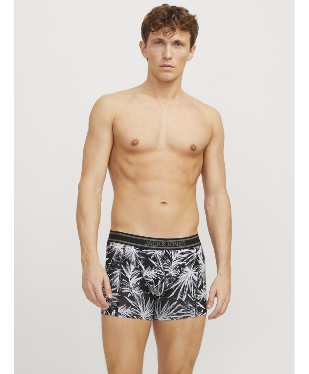 Jack & Jones 3pak trunks i mørke farver med print til herre
