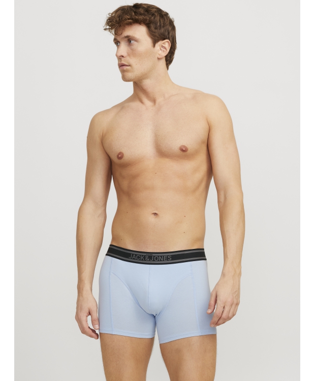 Jack & Jones 3pak trunks i blå, grå og grøn til herre