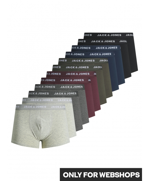 Jack & Jones 12pak underbukser i forskellige farver til herre