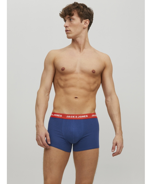 Jack & Jones 5pak underbukser i sort med farvet elastik til herre