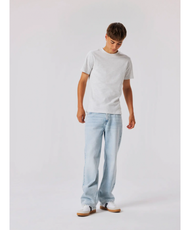 LMTD NLMBEX løse denim bukser i lyseblå til drenge