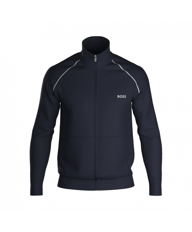 BOSS Mix&Match sweatshirtjakke i mørkeblå til herre