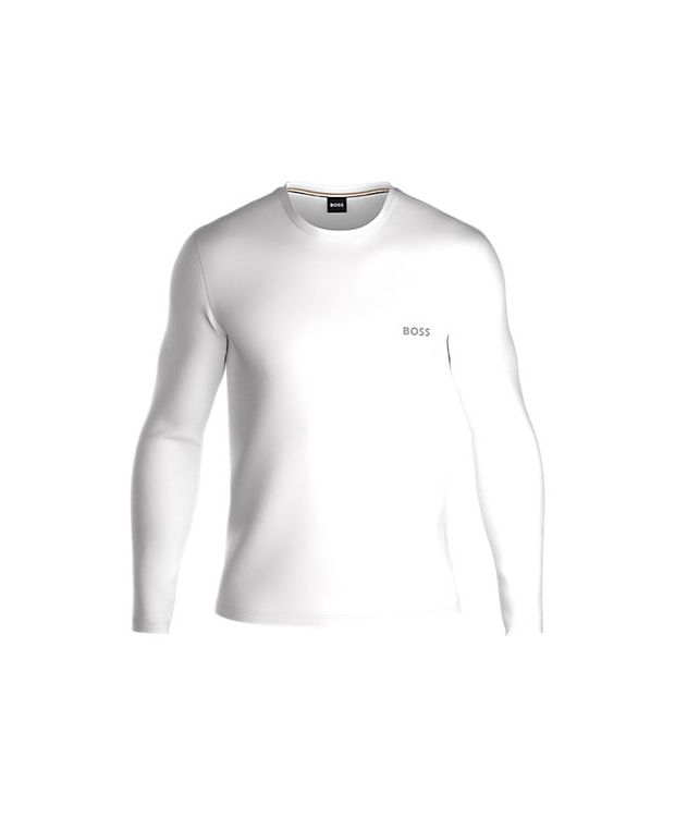 BOSS Mix&Match langærmet T-shirt i hvid til herre