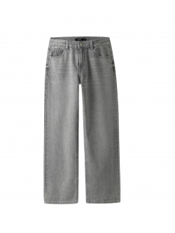 LMTD NLFBETT DNM NW R Wide Pant NOOS i light grey denim til piger