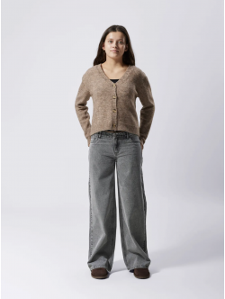 LMTD NLFKIZZA DNM LW WIDE PANT NOOS i light grey denim til piger