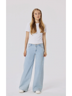 LMTD NLFKIZZA DNM LW WIDE PANT NOOS i Lyseblå denim til piger