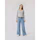 LMTD NLFKIZZA DNM LW WIDE PANT NOOS i light blue denim til piger
