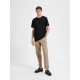 Selected O-NECK t-shirt i sort til herre