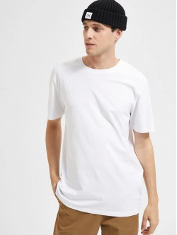 Selected O-NECK t-shirt i hvid til herre