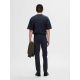 Selected t-shirt med rund hals i navy til herre