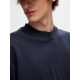 Selected t-shirt med rund hals i navy til herre