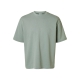 Selected t-shirt med rund hals i støvet grøn til herre