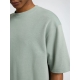 Selected t-shirt med rund hals i støvet grøn til herre